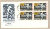 USA - Busta FDC Con Quartina: Missione Apollo XI - Primo Uomo Sulla Luna - 1969 - South America