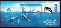 Australian Antarctic 1995 Whales & Dolphins Stamps S/s Whale Dolphin - Dolphins