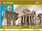 REPUBBLICA DI SAN MARINO - ANNO 2011 - VISITA DI BENEDETTO XVI - NUOVI MNH ** - Unused Stamps