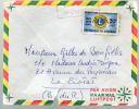 Lettre Par Avion Air Mail Dakar Sénégal CAD 25-08-1963 Pour Bordeaux - Tp Parc National Du Niokolo Koba - Animal : Guib - Brieven En Documenten