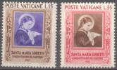 1953 S. Maria Goretti No 156-7/ Mi 190-1 / Sc 156-7 / Y&T 174-5 Nuovo/neuf Sans Charniere/MNH [hap] - Neufs