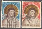 1953 S. Chiara Di Assisi No 169-70/ Mi 207-8 / Sc 169-70 / Y&T 187-8 Usato/oblitere/used [hap] - Usati