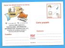 Computer History PC, Information Technology IT,  ROMANIA Postal Stationery Postcard 2001 - Informática