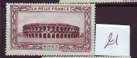 FRANCE. TIMBRE. CINDERELLA. BELLE FRANCE. ........................NIMES - Tourism (Labels)