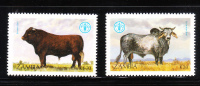 Zambia 1987 World Food Day Cattle 2v MNH - Zambie (1965-...)