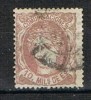 Sello 10 Milesimas Alegoria 1870, VARIEDAD Calcado Dorso, Num 105 º - Used Stamps