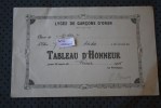 RECOMPENSE TABLEAU D'HONNEUR DU LYCEE DE GARCON D'ORAN ALGERIE EX COLONIE FRANCAISE  AU MOIS FEVRIER   1936 >THEME EC - Other & Unclassified