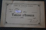 RECOMPENSE TABLEAU D'HONNEUR DU LYCEE DE GARCON D'ORAN ALGERIE EX COLONIE FRANCAISE MOIS DE OCTOBRE 1937 >THEME ECOLE - Autres & Non Classés