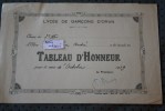 RECOMPENSE TABLEAU D'HONNEUR DU LYCEE DE GARCON D'ORAN ALGERIE EX COLONIE FRANCAISE MOIS DE OCTOBRE 1939 >THEME ECOLE - Otros & Sin Clasificación