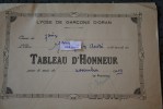 RECOMPENSE TABLEAU D'HONNEUR DU LYCEE DE GARCON D'ORAN ALGERIE EX COLONIE FRANCAISE MOIS DE NOVEMBRE  1939 >THEME ECO - Sonstige & Ohne Zuordnung