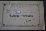 RECOMPENSE TABLEAU D'HONNEUR DU LYCEE DE GARCON D'ORAN ALGERIE EX COLONIE FRANCAISE MOIS DE FEV/MARS  1940 >THEME ECO - Andere & Zonder Classificatie