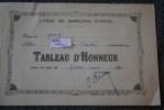 RECOMPENSE TABLEAU D'HONNEUR DU LYCEE DE GARCON D'ORAN ALGERIE EX COLONIE FRANCAISE MOIS DE FEV/MARS  1940 >THEME ECO - Sonstige & Ohne Zuordnung