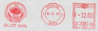 BELGIË/BELGIQUE :1985: Red Postal Metermark On Fragment : ## W.V.E.M. ## : ENERGY,ELECTRICITY, - Electricity