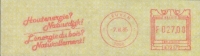 BELGIË/BELGIQUE :1985: Red Postal Metermark On Fragment : # HOUTENERGIE # : VERWARMING,CHAUFFAGE,HEATING,WOOD,ENERGY, - Altri & Non Classificati