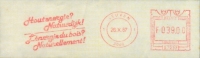 BELGIË/BELGIQUE :1987: Red Postal Metermark On Fragment : # HOUTENERGIE # : VERWARMING,CHAUFFAGE,HEATING,WOOD,ENERGY, - Andere & Zonder Classificatie