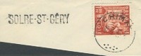 BELGIË/BELGIQUE :1948: ## SOLRE-St-GéRY ## Langstempel/Griffe Op/sur Fragment. - Linear Postmarks