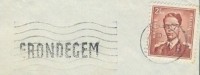 BELGIË/BELGIQUE :1958: ## ERONDEGEM ## Langstempel/Griffe Op/sur Fragment. - Langstempel