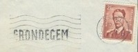BELGIË/BELGIQUE :1958: ## ERONDEGEM ## Langstempel/Griffe Op/sur Fragment. - Linear Postmarks