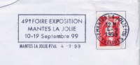 Flamme---1999-Marianne De Briat----flamme MANTES LA JOLIE--78--"49ème Foire Exposition 10-19 Septembre 99" - Other & Unclassified