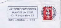 Flamme---1999-Marianne De Briat----flamme MANTES LA JOLIE--78--"49ème Foire Exposition 10-19 Septembre 99" - Otros & Sin Clasificación