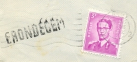 BELGIË/BELGIQUE :1959: ## ERONDEGEM ## Langstempel/Griffe Op/sur Fragment. - Linear Postmarks