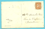 108 Op Kaart Met Stempel SAVENTHEM Op 14/08/1914 (Offensief W.O.I) - Unbesetzte Zone