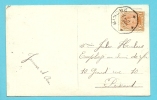 135 Op Kaart Met Telegraafstempel BINCHE Als Noodstempel Gebruikt - Fortune Cancels (1919)