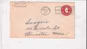 George Washington U93 - Terrill Bros. Worcester, MA - Postmarked "BUY DEFENSE SAVINGS BONDS AND STAMPS" - 1941-60