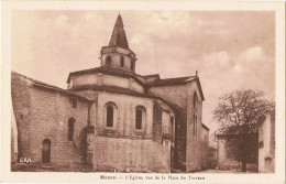 Mazan    L'église Et La Place Du Terreau  Tampon  Brocante - Mazan