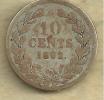 NERTHERLANDS 10 CENTS WREATH FRONT KING HEAD BACK 1882 AG SILVER KM80  F READ DESCRIPTION CAREFULLY !!! - 1849-1890: Willem III.