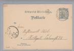 Heimat De BW Untersielmingen 1900-07-14 Auf GS 2 Pfennig Nach Stuttgart - Enteros Postales