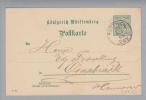 Heimat De BW Rottweil 1894-08-27 Auf GS 5 Pfennig Nach Osnabrück - Enteros Postales