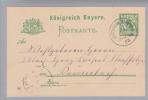 Heimat De Bayern Kirchheim Schwaben 1902-10-31 Auf GS 5 Pfennig Nach Krumbach - Entiers Postaux