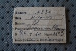 GUERRE 4-10-1945 TITRE DE TRANSPORT :ALCOOL > VIN BLANC  11o3 D86 T.10 DE LA COOPERATIVE A DOMICILE >VOIRON CHARTR - Sonstige & Ohne Zuordnung