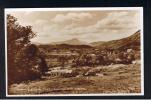 RB 793 - Real Photo Postcard - Aberfoyle From The East - Showing Farm Houses & Ben Lomond - Perthshire Scotland - Perthshire