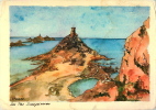 20  CORSE  LES ILES SANGUINAIRES   AQUARELLE EXECUTEE PAR L'ARTISTE PEINTRE MAD - Corse