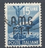 1947-48 TRIESTE A USATO DEMOCRATICA 15 LIRE - RR9342 - Afgestempeld