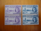 St.LUCIA. 1946 VICTORY Issue Of 8th.October TWO VALUES Very Fine Used In PAIRS. - St.Lucie (1979-...)