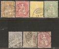 Switzerland 1867-81 Mi# 29-35 Used - White Paper With A Control Mark "Cross In Oval" - Used Stamps