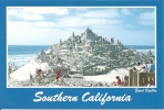 CPM USA Southern California / Sand Castle On The Beach / Chateau De Sable Geant, Animé, Visiteurs, Plage - San Diego