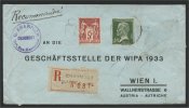 FRANCE, 5F Stamp From Souvenir Sheet 1925 On R-cover To Vienna - Brieven En Documenten