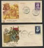 FRANCE, FAMOUS PERSONS 1955 ON 6 FDCs ILLUSTRATED - Covers & Documents