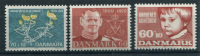 Denmark 1971-72 - 2 Semi-postal Stamps + King Fr. 9th - Ungebraucht