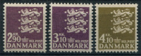 Denmark 1968-70 - Coat Of Arms - 3 Stamps - Unused Stamps