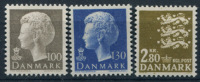 Denmark 1975 - Queen & Coat Of Arms - 3 Stamps - Nuovi