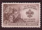 1950 USA Boy Scouts 40 Years Of Scouting Stamp Sc#995 Scout Badge - Unused Stamps