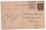 Flamme Daguin  De : " Verdun", Meuse  (VER203) Cote Dreyfuss 94 : 60 F / Carte Du ?? ,  Pli D´angle , 2 Scans - Lettres & Documents