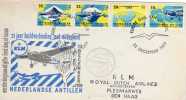 Antilles Néerlandaises: 1959 Très Belle Enveloppe Avec Série "25 Ans De Liaison Aérienne" Par KLM - Otros (Aire)