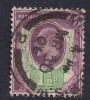 GB 1901 - 13 KEV11 1 1/2d USED PURPLE & GREEN STAMP WMK 49 (D444) - Oblitérés