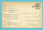 420 Op Kaart Ontwaard Met Croix De St ANDRE-stempel !!!!!!!!!!!!!!!!!!!! - 1935-1949 Kleines Staatssiegel